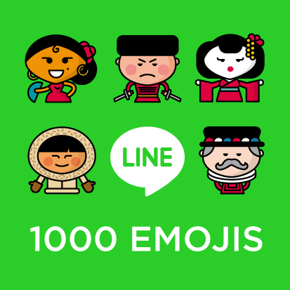 Line 1000 Emoticonos para aplicación móvil