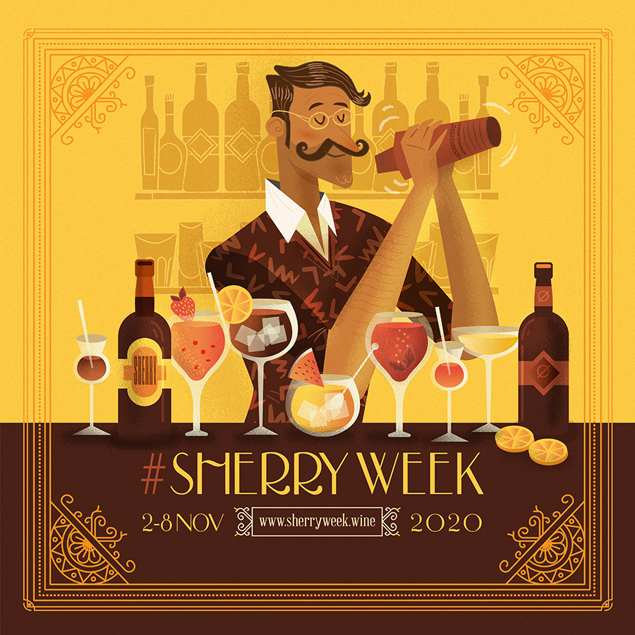 ilustración y diseños para la Sherry Week 2020