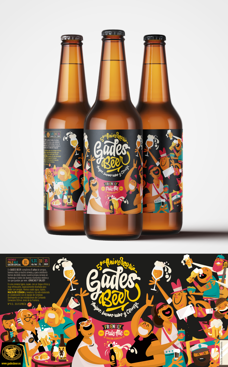 Diseño Gráfico Cerveza Cádiz