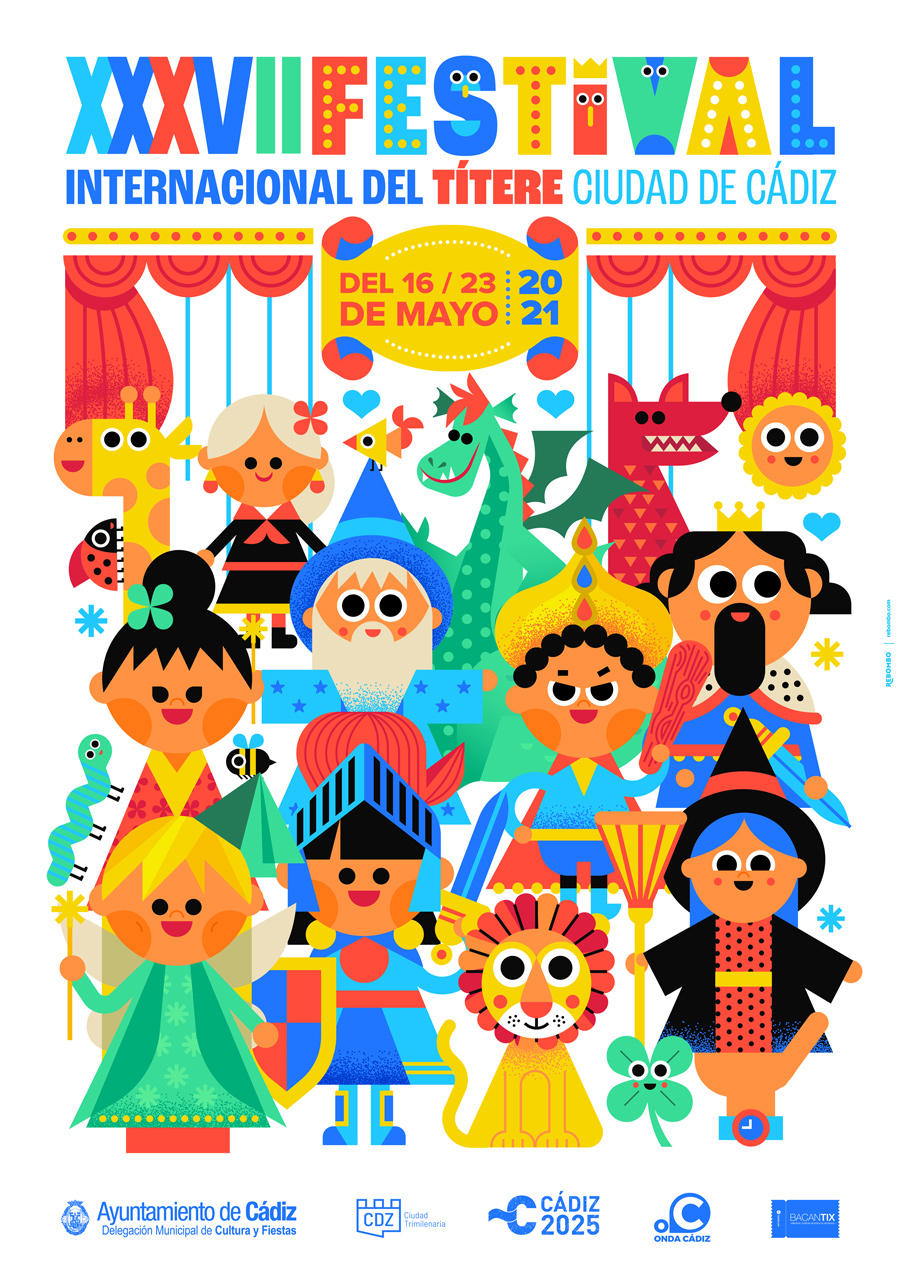 Cartel oficial festival del títere de cádiz 2021