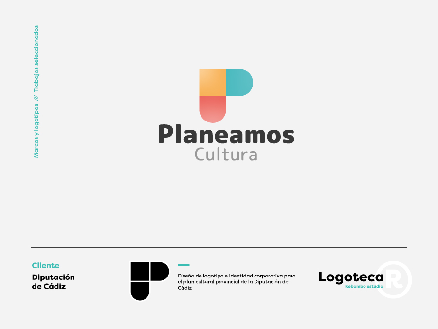 Diseño de logotipo e identidad corporativa para el plan cultural provincial de la Diputación de Cádiz