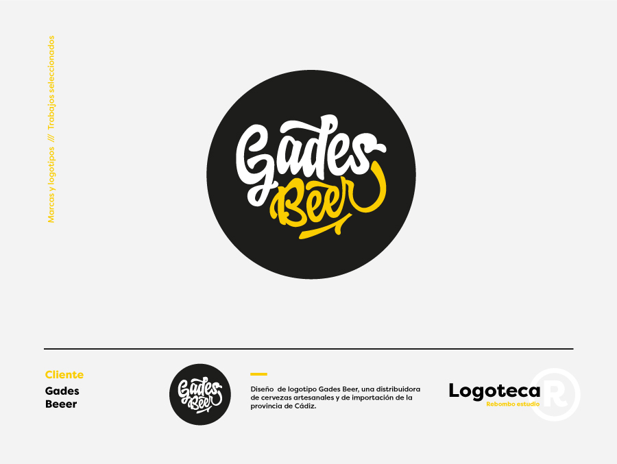 Diseño de logotipo Gades Beer, una distribuidora de cervezas artesanales y de importación de la provincia de Cádiz.