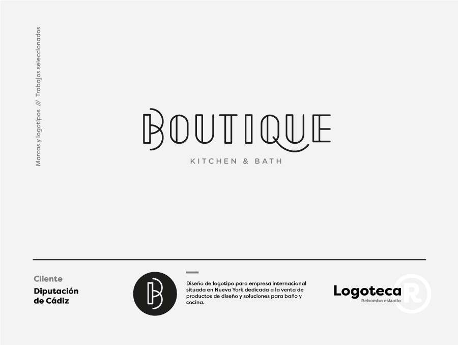 Diseño de logotipo para empresa internacional situada en Nueva York dedicada a la venta de productos de diseño y soluciones para baño y cocina.