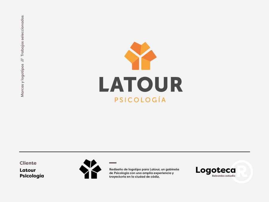 Rediseño de logotipo para Latour, un gabinete de Psicología con una amplia experiencia y trayectoria en la ciudad de cádiz.